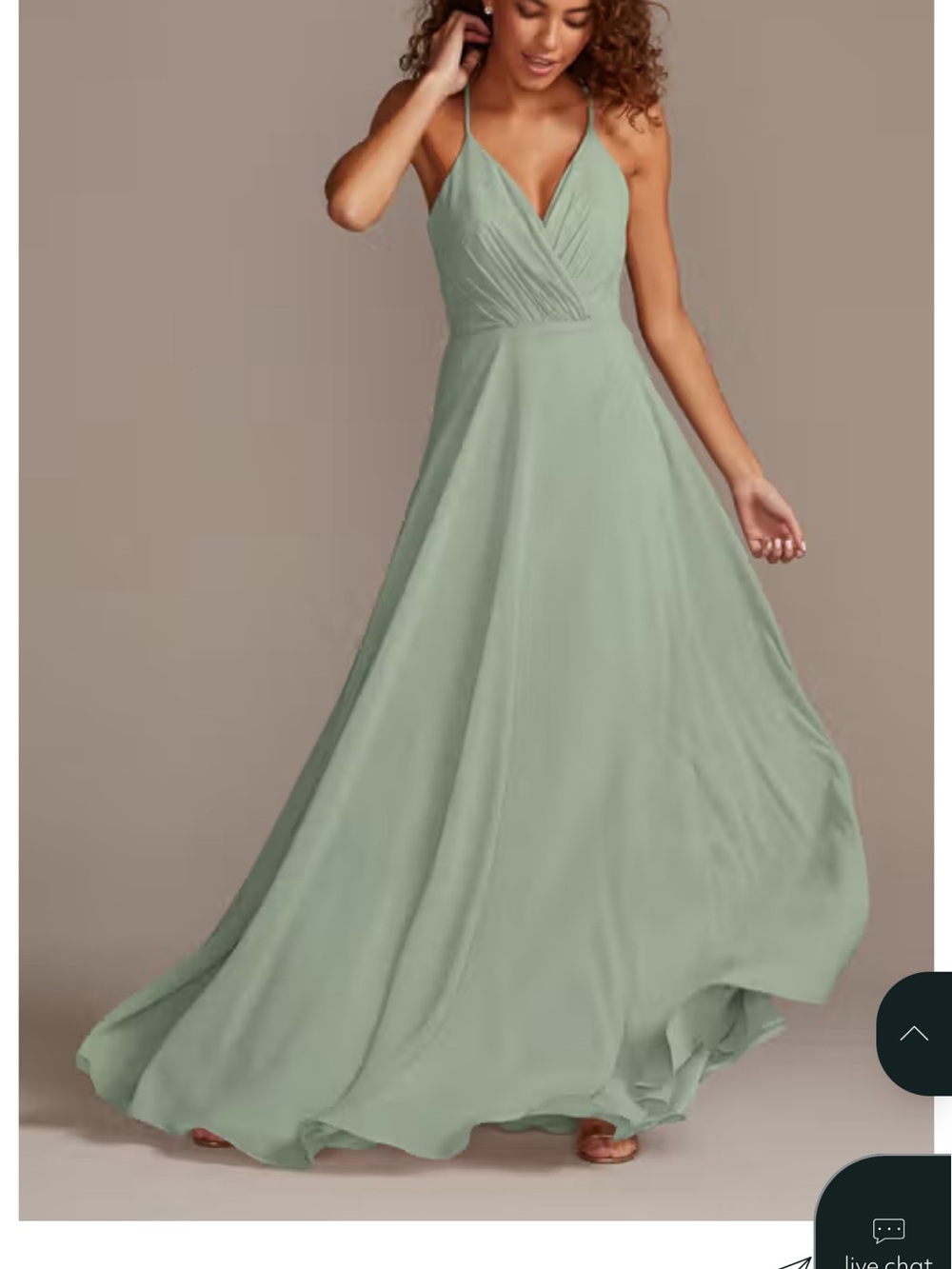 Dusty Sage Bridesmaid or Prom Dress